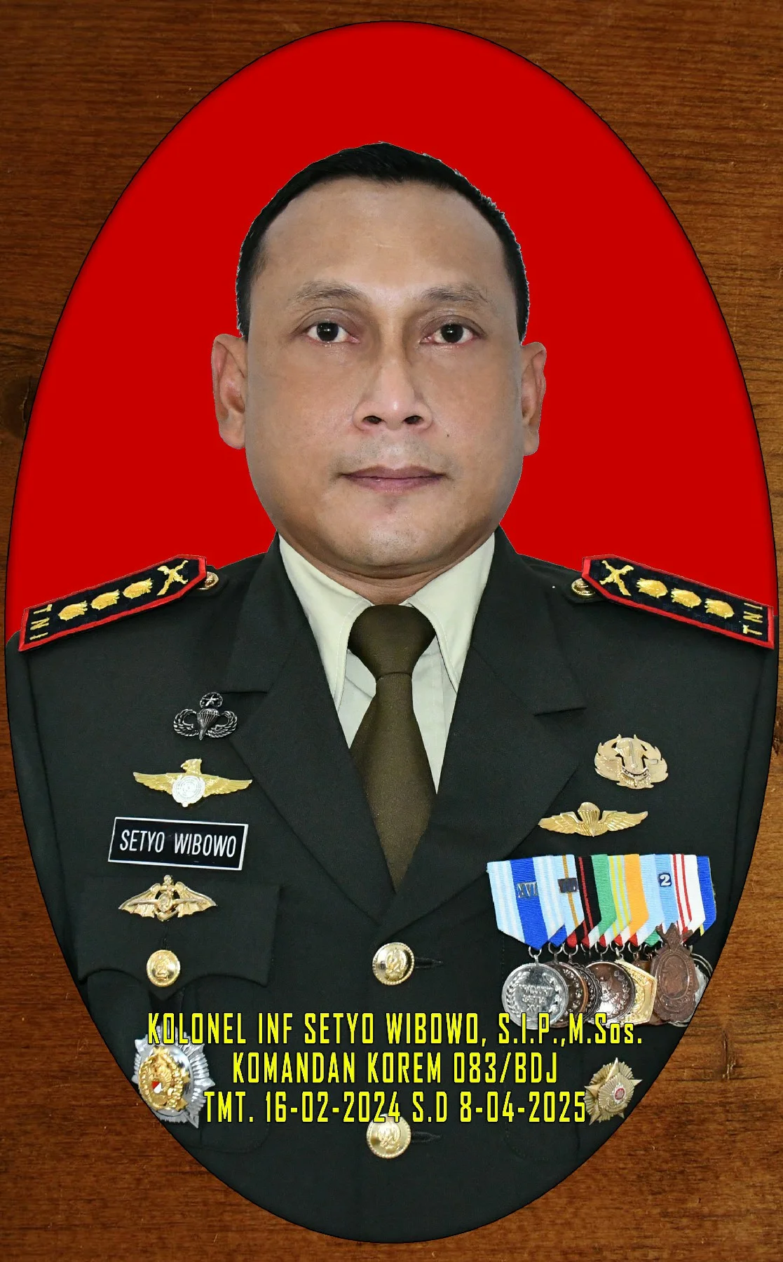 Kolonel Inf Setyo WIbowo, S.IP.,M.Sos.