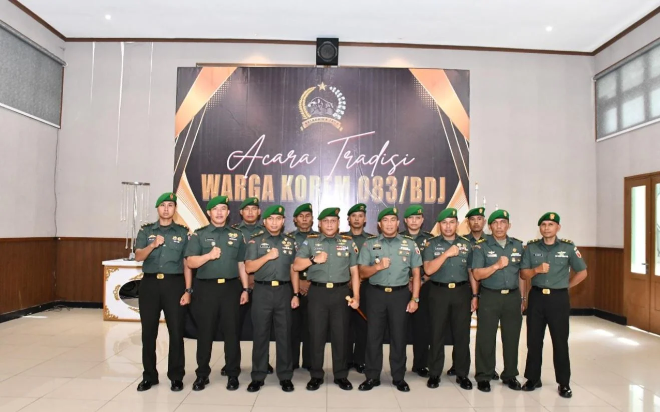 Danrem 083/Bdj Pimpin Acara Tradisi Penerimaan Warga Baru