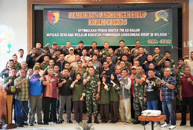 Korem 083/Bdj Perkuat Kolaborasi dengan Ormas dan Karang Taruna Menjaga Kelestarian Lingkungan
