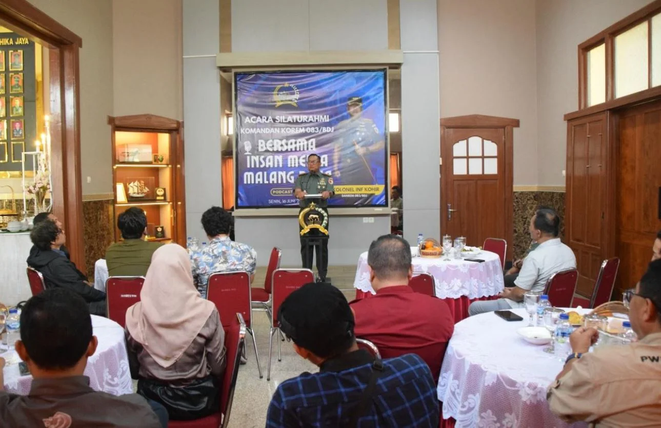 Danrem 083/Bdj Jalin Silaturohmi Bersama Insan Media Malang Raya
