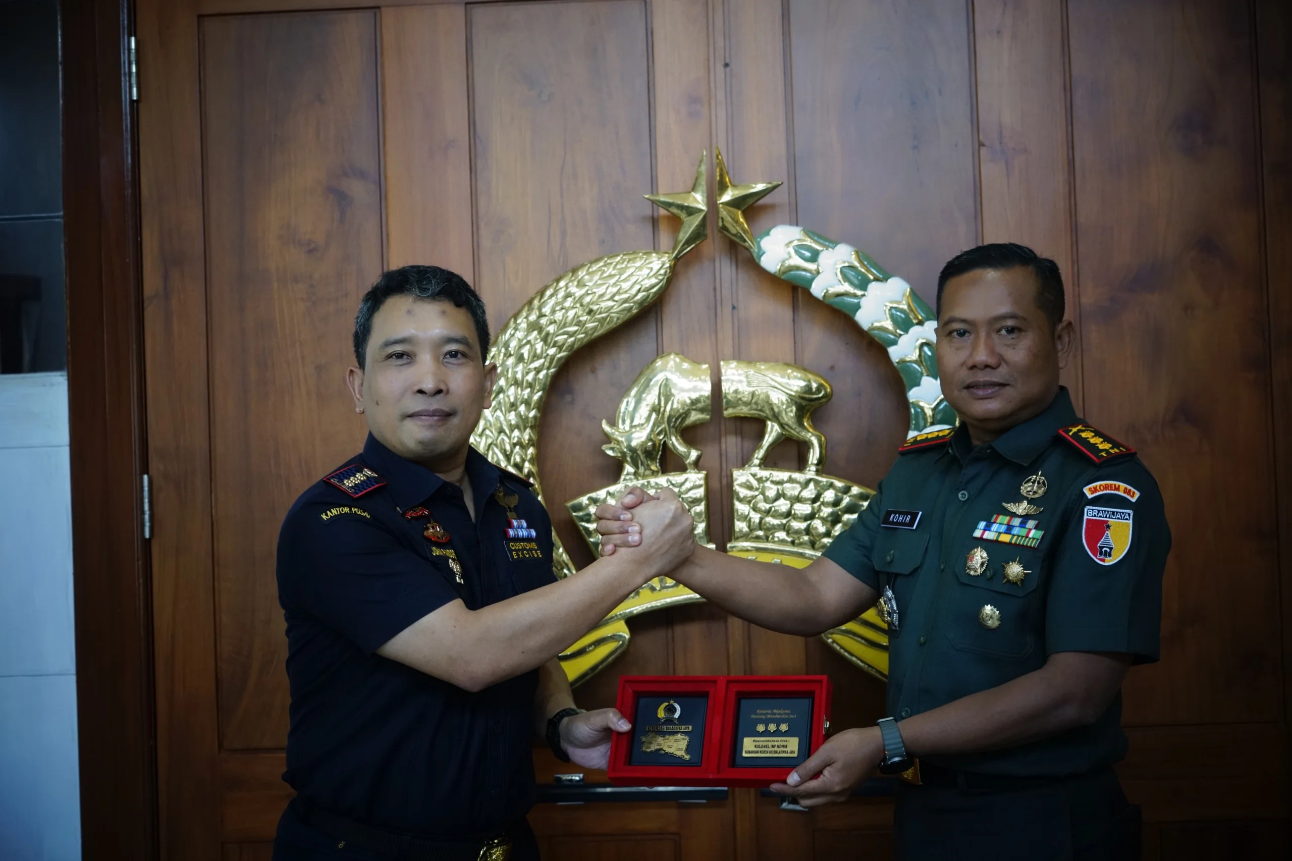 Perkuat Sinergi Danrem 083/Bdj terima Kunjungan Kepala Bea Cukai Malang