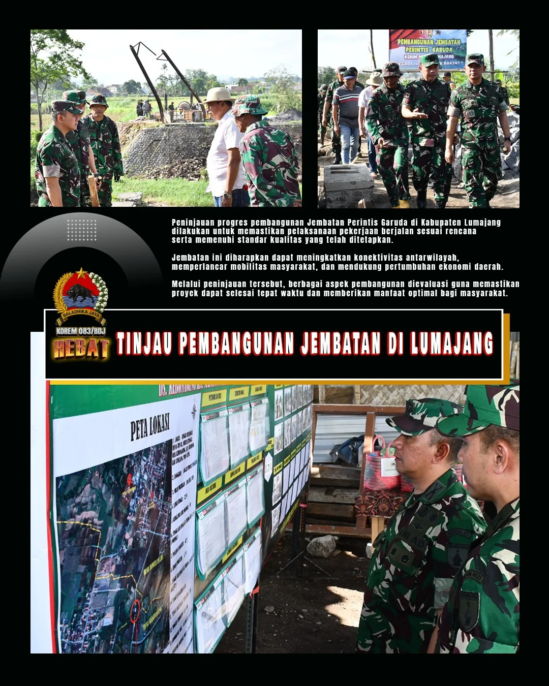 Tinjau Pembangunan Jembatan di Lumajang
