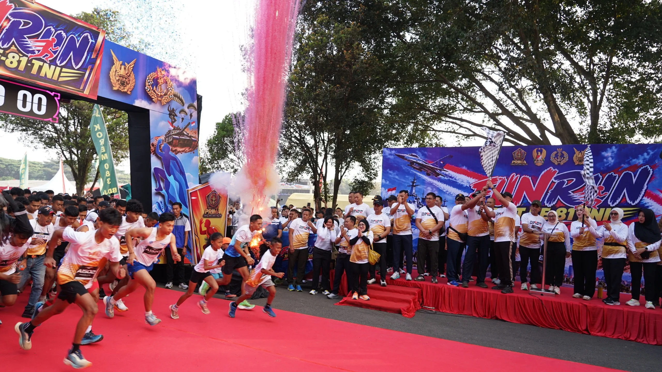 Fun Run HUT TNI KE-81 di rampal kota malang