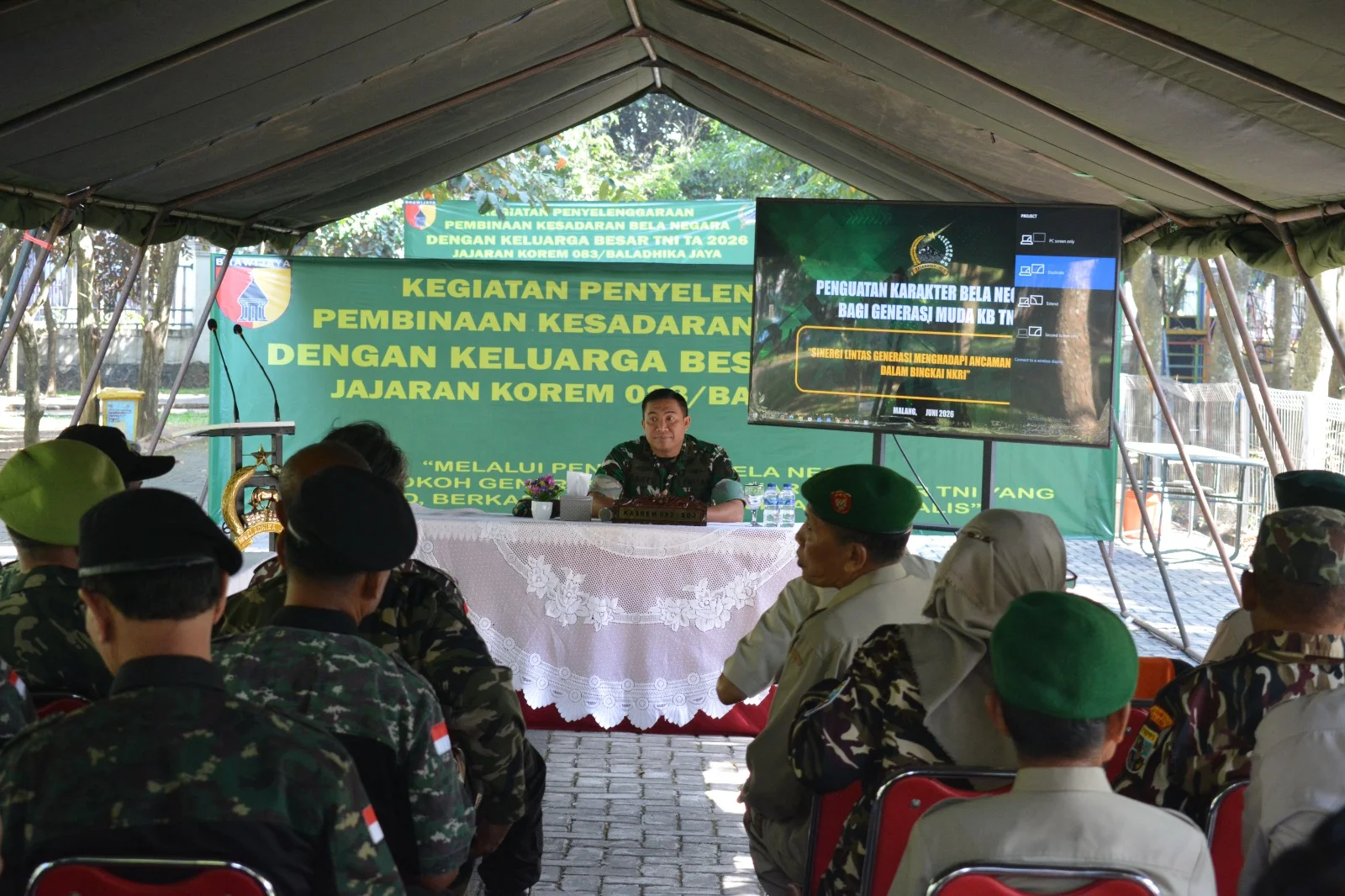Perkokoh Karakter, Kasrem 083/Bdj Buka kegiatan Pembinaan Kesadaran Bela Negara (PKBN) bersama Keluarga Besar TNI TA 2026