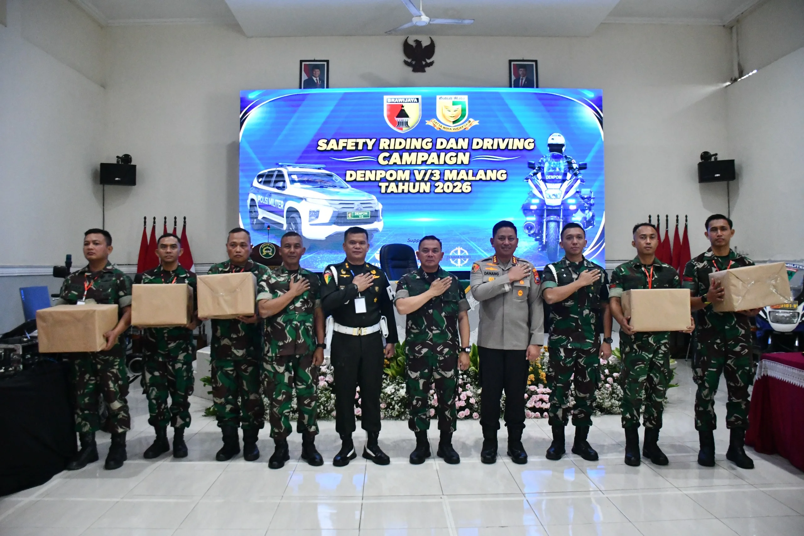 DANREM 083/BALADHIKA JAYA HADIRI SAFETY RIDING DAN DRIVING CAMPAIGN DENPOM V/3 MALANG