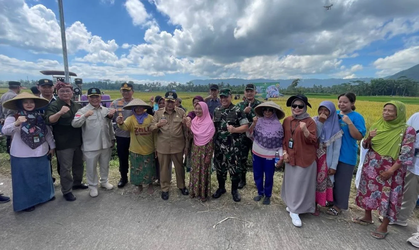 Danrem 083/Bdl Hadiri Panen Raya Padi Serentak Se-Indonesia