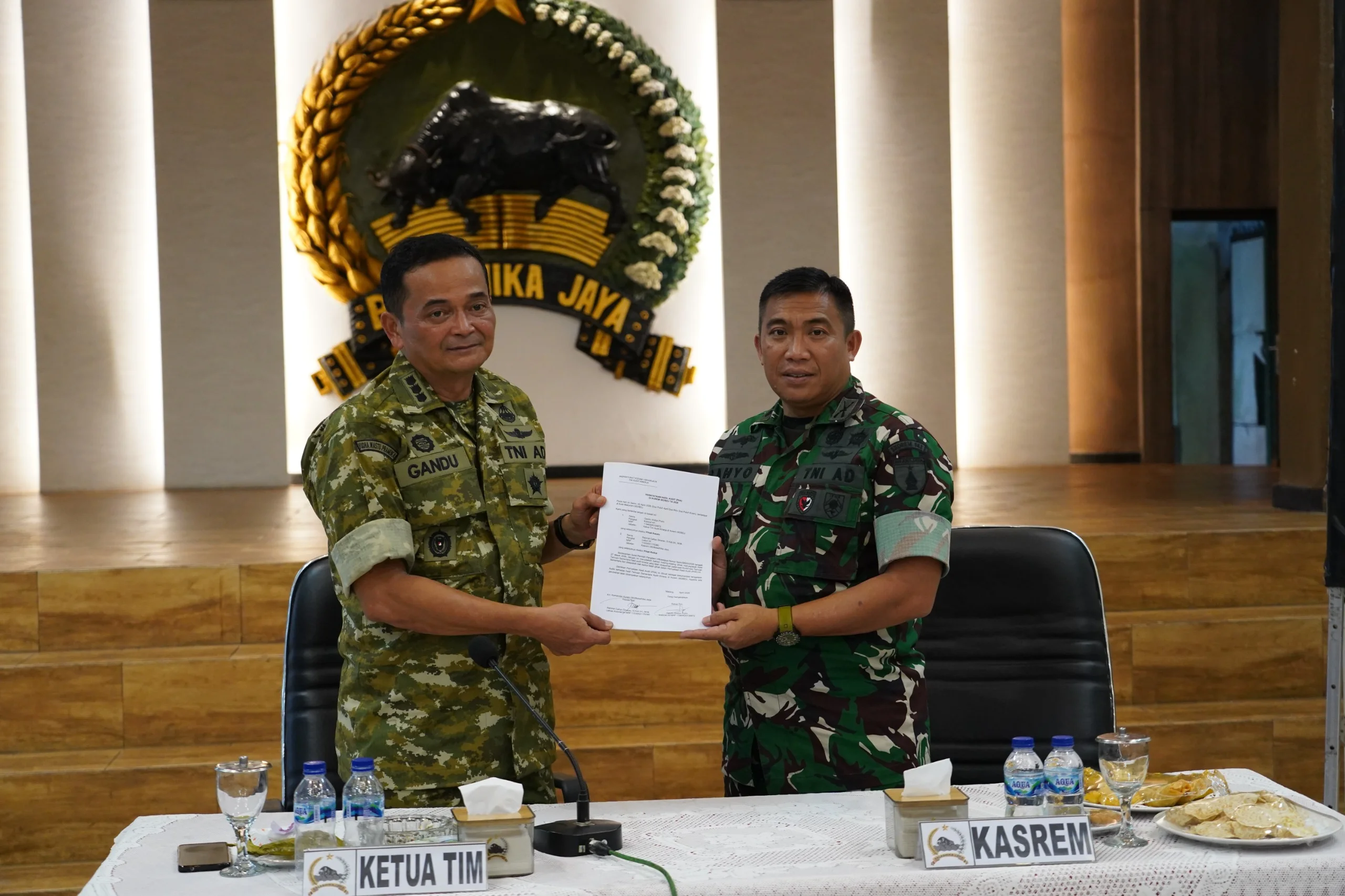 Korem 083/Bdj Terima Audit Itdam V/Brawijaya, Perkuat Akuntabilitas