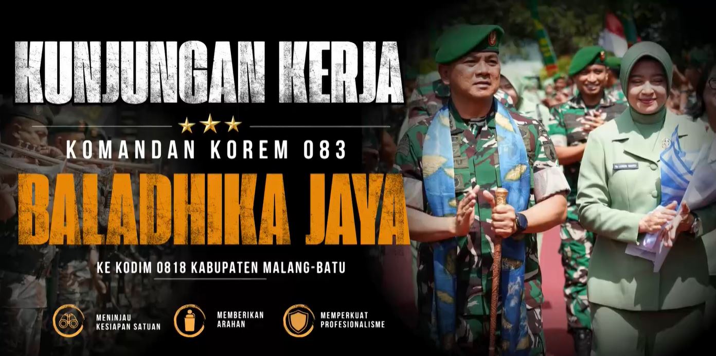 Kunjungan Kerja Komandan KOREM 083/Baladhika Jaya Ke Kodim 0818/Kabupaten Malang -Batu.