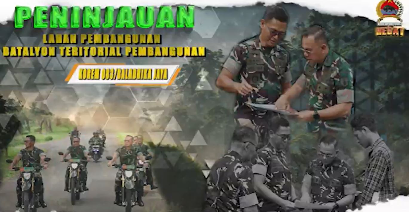 Peninjauan Lahan Pembangunan Batalyon Teroterial Pembangunan KOREM 083/Baladhika Jaya.