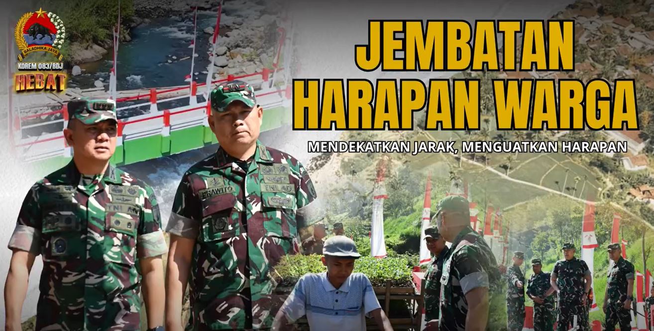 Danrem 083/Baladhika Jaya Kolonel Inf. Wahyu Ramadhanus Suryawan meninjau Jembatan Perintis Garuda di Desa Gadingsari, Kecamatan Pakem, Kabupaten Bondowoso yang kini telah rampung dan siap dimanfaatkan masyarakat.