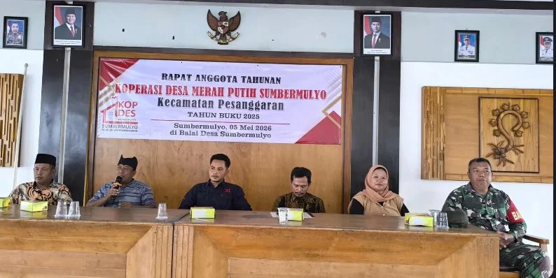 Babinsa Hadir Dalam Rangka Rapat Anggota Tahunan (RAT) Koperasi Desa Merah Putih Sumbermulyo