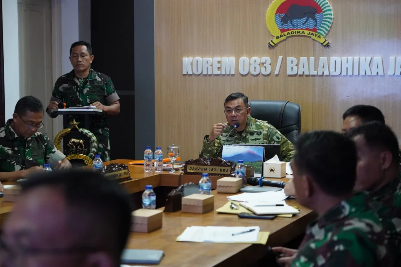 Respons Cepat Jadi Kunci, Danrem 083 Tekankan Kesiapsiagaan Hadapi Dinamika Wilayah