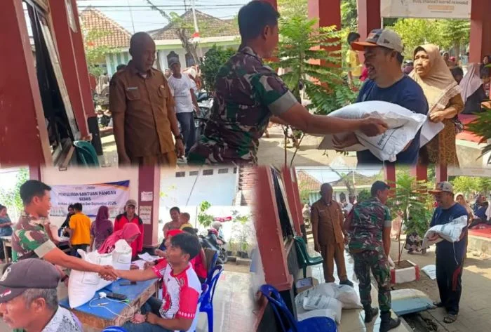 Bantuan Beras Disalurkan, Babinsa Pastikan Tepat Sasaran