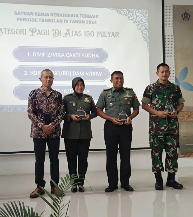 Korem 083/Bdj Terima Penghargan Satker Berkinerja Terbaik II dari KPPN Malang