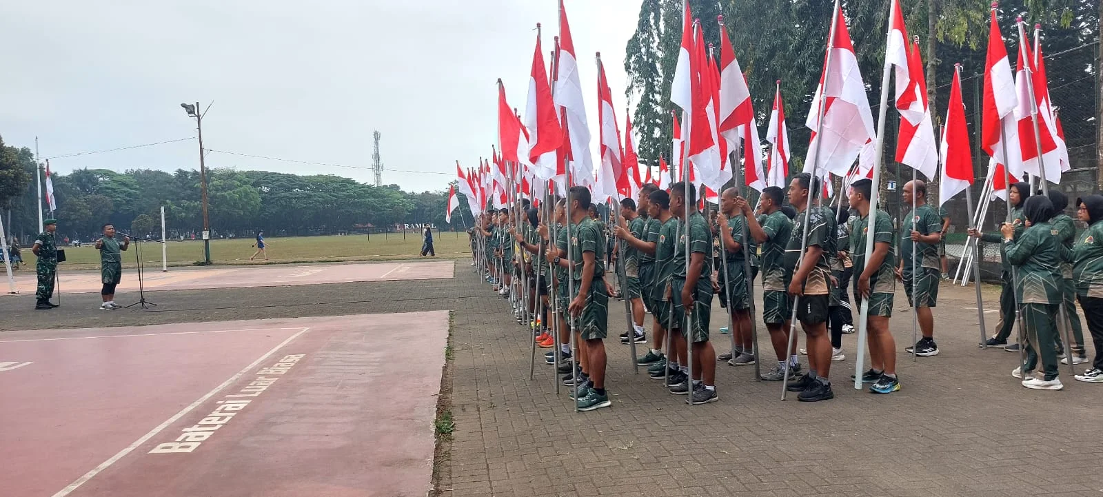 Rampal Bersiap Jadi Lautan Merah Putih ! Korem 083/Baladhika Jaya Matangkan Persiapan HUT ke-80 RI