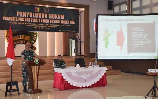 Jangan Tunggu Pelanggaran Terjadi, Korem 083/Bdj Tanamkan Disiplin Hukum Sejak Dini