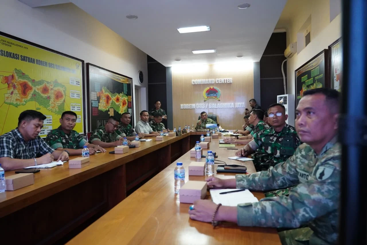 Pastikan Wilayah Aman dan Kondusif, Danrem 083/Baladhika Jaya Intensifkan Monitoring Jajaran