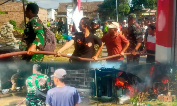 Bakar Sampah Berujung Kebakaran, Rumah Warga Kutorejo Pandaan Nyaris Ludes Dilalap Api