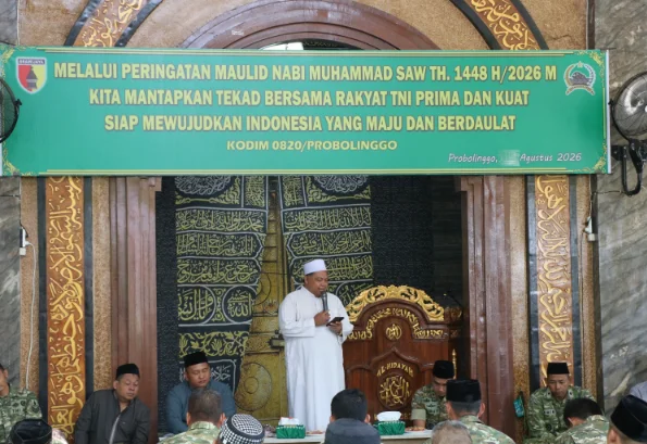 Kodim 0820/Probolinggo Peringati Maulid Nabi 1448 H di Masjid Al-hidayah