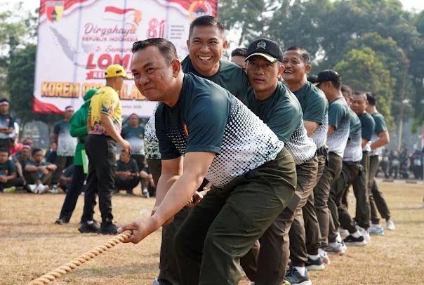 Semangat Kemerdekaan Membara! Lomba HUT RI ke-81 Perkuat Soliditas Keluarga Besar Korem 083/Bdj